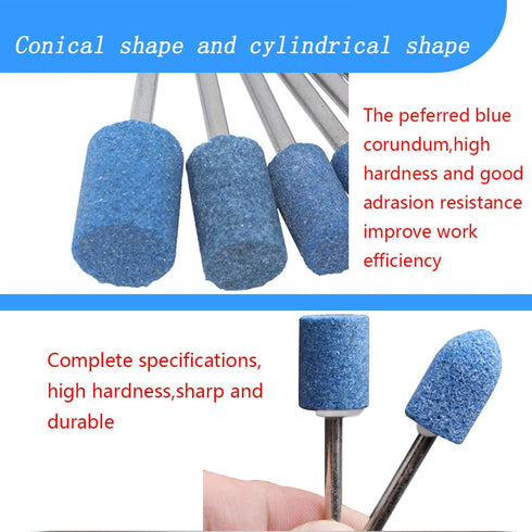 100 Pcs Rotary ???????????????? ?????????? - 1/8 Inch Shank Abrasive Stone Mounted Sharpening Bits Grinding Stones for Dremel Rotary Tools (Blue)...