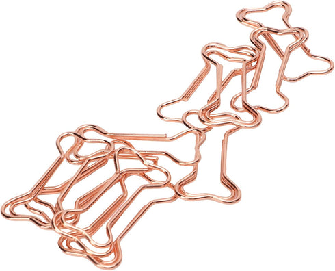 Paper Clip, 100Pcs Rose Gold Paper Clips Shaped Paper Photo Clips Clamps Metallic with Storage Box for Office Home School Papperwork Art Craft...