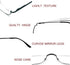 Half Frame Reading Glasses, Half Metal Moon Readers for Women Men 2 Pairs 1.00...