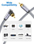 90 Degree Subwoofer Cable 3ft/1M,Right Angle RCA Cable Male to Male for Subwoofer?Amplifier-Grey...