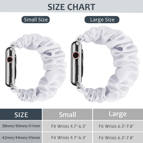 JIELIELE Compatible with Scrunchie Apple Watch Band 38mm 40mm 41mm 42mm 44mm 45mm 49mm for Women, Cute Wristbands Straps Elastic Scrunchy Band for...