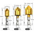 6Pcs HSS Hex Countersink Drill Bit Set 5 Flute 82 Degree Carbon Steel Chamfer Cutter Center Punch Tool Sets for Wood Quick Change Bit,deburring, b...
