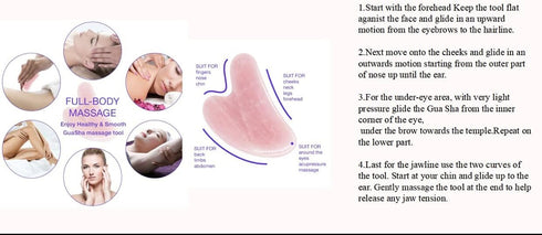 Face Roller Skin Care - Jade Roller Gua Sha Set, Rose Quartz Face Roller | Ultimate Facial Skin Care Products & Beauty Products Tools | Jade Facia...