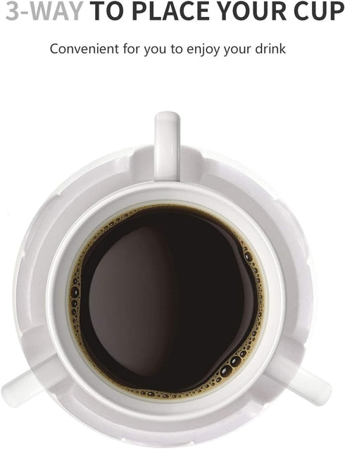 Anti-Spill Cup Holder, Drink Coaster with Anti-Slip Mat Fits Drink for Home Office Outdoors (White)...