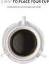 Anti-Spill Cup Holder, Drink Coaster with Anti-Slip Mat Fits Drink for Home Office Outdoors (White)...