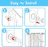 4 Pack Baby Gate Wall Protector, Protect Walls & Doorways for Pet & Dog Gates, Pressure Mounted on Stair Gate, No Screw Need...