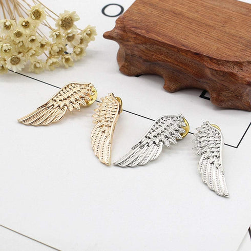 MINGHUA Elegant Angel Wings Feather Suit Pin Collar Pin Brooch for Unisex...