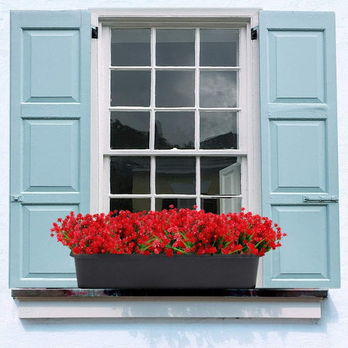 GREENRAIN 6 Bundles Artificial Flowers Lotus Outdoor Fake Flowers for Decoration UV Resistant No Fade Faux Plastic Plants Garden Porch Window Box ...