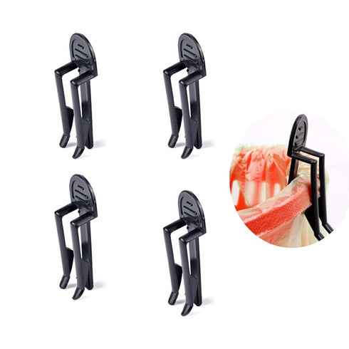 4 Pack Garbage Bin Clips,Garbage Basket Clip Fixed Waste Trash Can Bag Clamp Clip Rubbish Clip Holder for Home,Kitchen,Office...