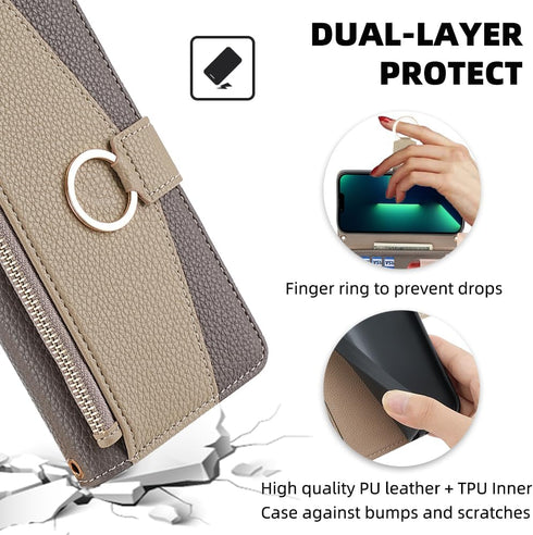 Asuwish Phone Case for Samsung Galaxy A20 A30 Wallet Cover with Screen Protector and Mirror PU Leather Flip Cover Ring Card Holder Crossbody Strap...