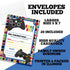 Game On! Video Gamer Birthday Party Fill In Invitations, 20 5"x7" Fill In Cards with Twenty White Envelopes by AmandaCreation...
