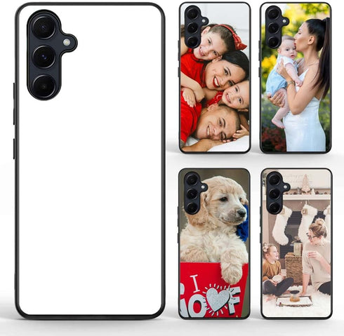 5PCS for Samsung Galaxy A35 5G Case Sublimation Blank DIY Phone Cases Printable Heat Press Aluminum Soft Rubber Anti-Slip Anti-Scratch Protective ...