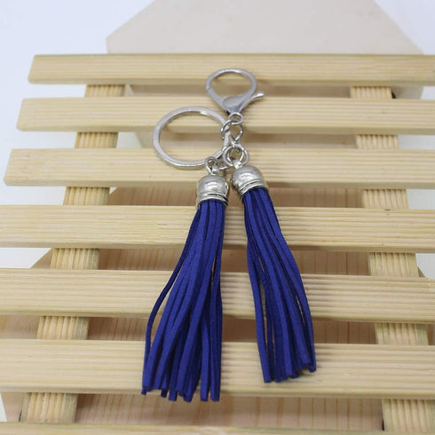 PAMIR TONG 100pcs Faux Suede Leather Bulk Sets Tassels for Decorations, Key Chain, Earring, Cellphone Straps,Jewelry Accessories,DIY Craft (Silver...