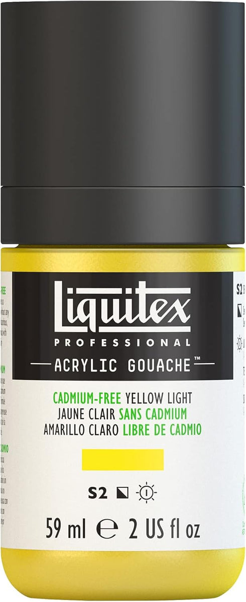 Liquitex Professional Acrylic Gouache, 2-oz (59ml) Bottle, Cadmium-Free Yellow Light...