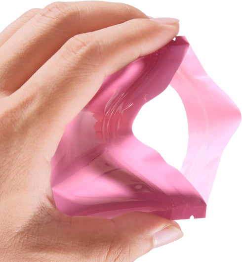 100 Pieces Smell Proof Mylar Bags- Resealable Holographic Packaging Pouch Bag with Clear Window for Food Storage Eyelash Jewelry Electronics Stora...