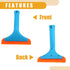 2 Pcs Universal Window Mirror Car Windshield Squeegee - Car Water Blade Water Wiper Shower Squeegee - Silicone Blue...