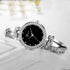 CdyBox Women Crystal Watch with 3 Bracelets Set Quartz Wrist Watches Bangle Jewelry 4pcs/Set for Ladies (Silver)...