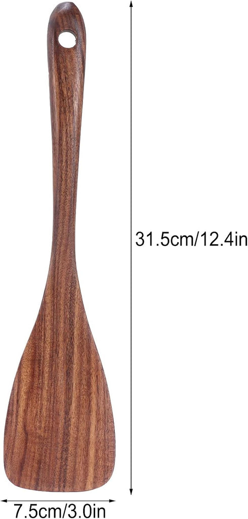Wooden Spatula for Cooking Nonstick, wooden spatula for cooking, Teak Wooden Spatula Non?stick Pan Shovel Long Flat Handle for Kitchen Cooking...