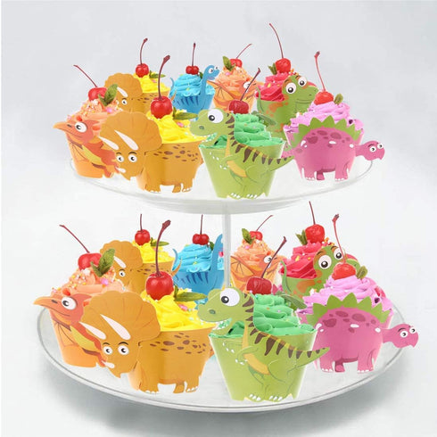 DIYASY 48 Pcs Dinosaur Cupcake Wrappers,Cute Dino Cupcake Decorations for Kids Dinosaur Party, Birthday & Baby Shower Decor....