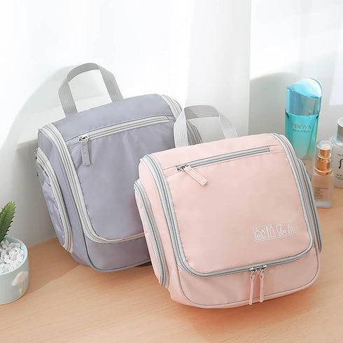 IMCUZUR Hanging Travel Toiletry Bag for Women and Men, Water-resistant Shower Caddy Bag, Portable Cosmetic Organizer Skincare Bag for Traveling (G...