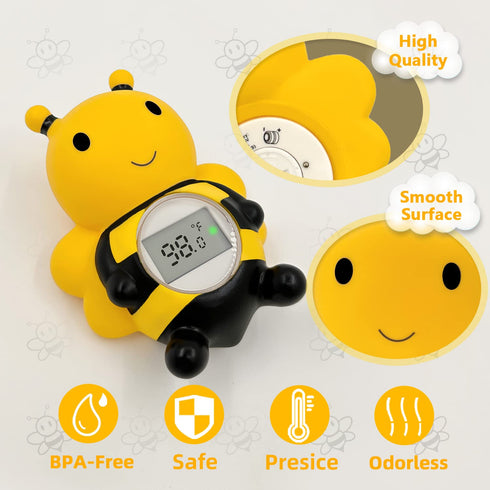 Baby Bath Thermometer Floating Toy, Safety Water Temperature Thermometer for Bathtub - Tub Toy Gift for Newborn Baby Shower, Infants, Toddlers, Ki...