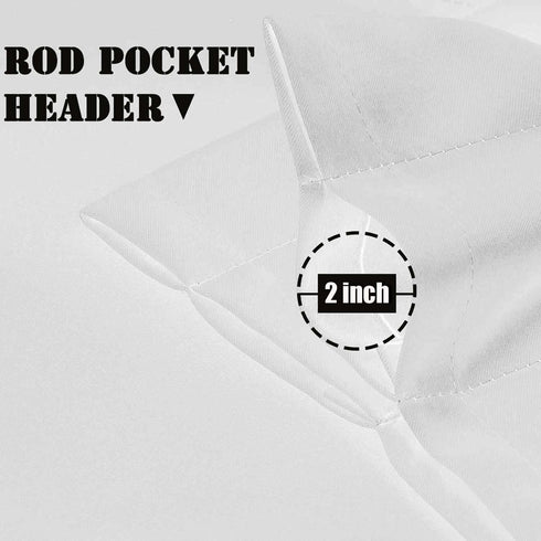 White Valance for Window Kitchen Valance Curtains for Bedroom Living Room Rod Pocket Farmhouse Valance Only 52 X 18 Inch Long 1 Blackout Panel...