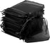 50pcs Organza Bags 3.54''x4.33''(9x11cm) Satin Drawstring Organza Pouch Wedding Party Favor Gift Bag Jewelry Watch Bags -Black...