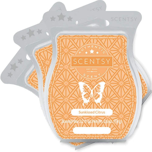 Scentsy, Sunkissed Citrus, Wickless Candle Tart Warmer Wax 3.2 Oz Bar, 3-pack (3)...