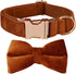 Bowtie Dog Collar, Velvet Dog Collars with Detachable Bowtie Metal Buckle, Soft Comfortable Adjustable Bow Tie Collars for Small Medium Large Dogs...