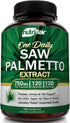 NutriFlair Saw Palmetto Extract 750mg, 120 Capsules - Natural Prostate Supplement & Berry Health Support - Helps Block DHT to Prevent Hair Loss an...
