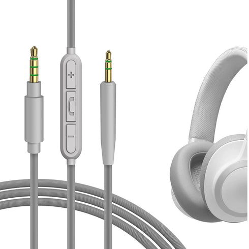 Geekria Audio Cable with Mic Compatible with JBL Tune 770NC 700BT, 660NC Headphones, 2.5mm to 3.5mm Replacement Stereo Cord with Inline Microphone...