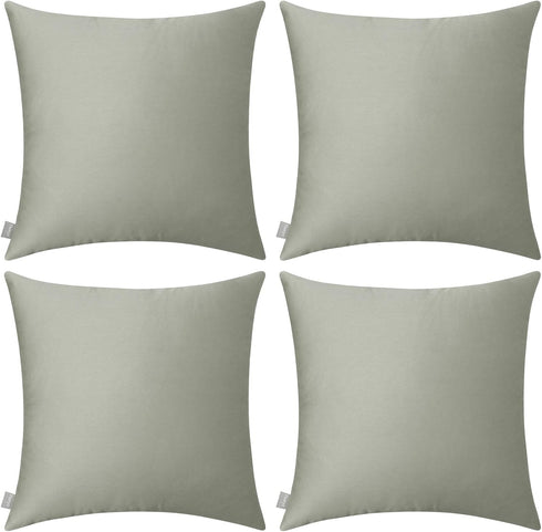 Thmyo 4-Pack 100% Cotton Comfortable Solid Decorative Throw Pillow Case Square Cushion Cover Pillowcase Sublimation Blank Pillow Covers DIY Throw ...