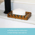 Soap Dish with Slanted Waterfall Design by HTB, Bar Soap Holder Teak Wood, Soap Saver for Shower, Bathroom, Sink, Kitchen and Countertop...