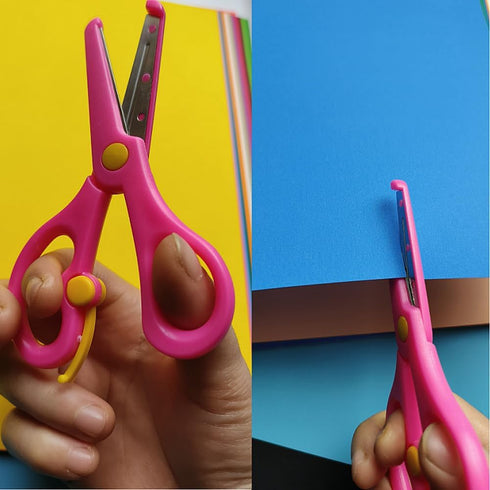 Loop Scissors for Children and Teens,Preschool Training Scissors,Children Safety Scissors,Easy-Open Squeeze Handles, For Special Needs (6-Pack)...