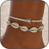 2 Pcs Shell Anklets for Women White Beaded Ankle Bracelets Adjustable Ankle Bracelets Summer Beach Jewelry for Teen Girls...