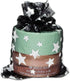 100-Pack 2x2.5 Sheer Organza Drawstring Gift Bags (X-Small) - Metallic Stars (Black/Silver) - Wedding Party Favors, Jewelry, Candy, Treats Mesh Po...