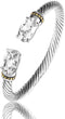 UNY Stainless Steel Cuff Bangles Crystal Mosaic Bracelet Bangle for Women Fashion Jewelry BR75854...