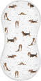 Basset Hound Dog Pattern Muslin Burp Cloths for Baby 1 Pack Soft 100% Cotton Baby Washcloths Bibs for Boy Girl...