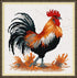 14 CT Cross Stitch Kits for Beginners Golden Chicken Printed Stamped Cross-Stitch Supplies Needlework Printed Embroidery Kits DIY Kits Needlepoint...