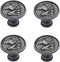 Cabinet Pulls 4 Pcs Kitchen Cabinet Knobs Drawer Knobs Dresser Pulls Cabinet Door Handles for Cabinet Hardware Knobs (Antique Silver)...