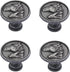 Cabinet Pulls 4 Pcs Kitchen Cabinet Knobs Drawer Knobs Dresser Pulls Cabinet Door Handles for Cabinet Hardware Knobs (Antique Silver)...
