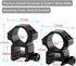 1'' Scope Rings, 2Pcs High Profile or 2Pcs Medium Profile 1 Inch Scope Mount Rings for Picatinny Rail...