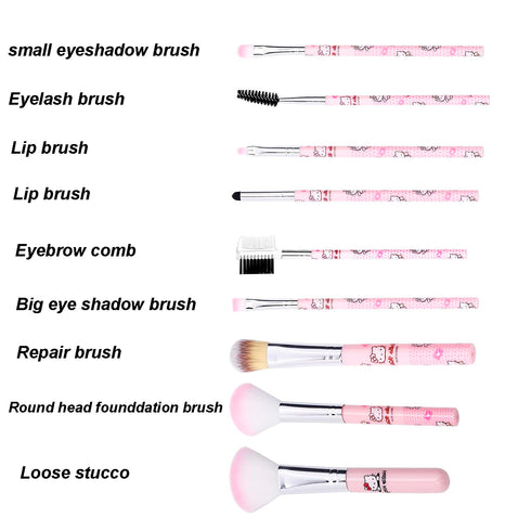 Brushes Set, Kitty Cat Makeup Brushes Set - 12pcs Kitty Cat Gift Makeup Brush Set for Girl And For Hello, Kitty Fans...