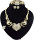 Giffor 14K Gold Filled Jewelry Set Necklaces For Women Bracelets Stud Earrings And Rings Sweetheart Gifts...