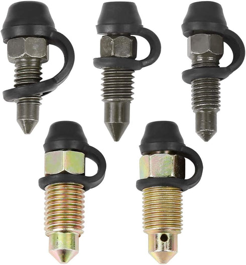 10Pcs M6x1mm M7x1mm M8x1.25mm M10x1mm M10x1.25mm Banjo Bolt Bleeder Screw with Cap for Motorcycle Brake Master Cylinder...