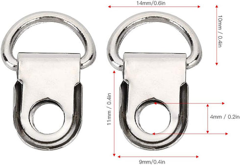 100 Sets Shoelace Hooks, Shoe Boot Laces Hooks Metal Stud Fasteners D Ring Eyelet Buckles with Rivets for Hiking Boots Repair Leather Boot Shoes...
