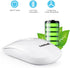 LeadsaiL Rechargeable Wireless Computer Mouse, 2.4G Portable Slim Cordless Mouse Less Noise for Laptop Optical Mouse with 5 Adjustable DPI Levels ...