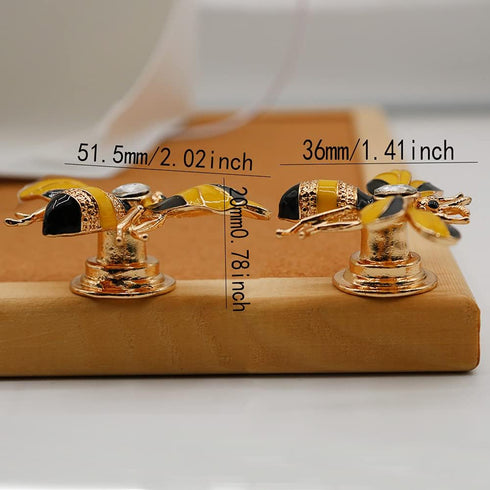 brandname SCRTB 4 Pcs Cute Bee Shaped Cabinet Knobs Cupboard Closet Drawer Wardrobe Door Dresser Insect Handle Home Yellow Decorative Hardware Fur...