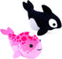 (Narwhal + Orca) Fish 2-Pack B | Small Stuffed Animals with Motor Inside Suitable for Ocean Party Favors | Batteries Required...