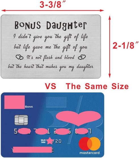FALOGIJE Stepdaughter Gifts from Stepmom Stepdad, Daughter In Law Birthday Card, Step Daughter Proposal Gifts, Daughter In Law Wedding Gift, Chris...